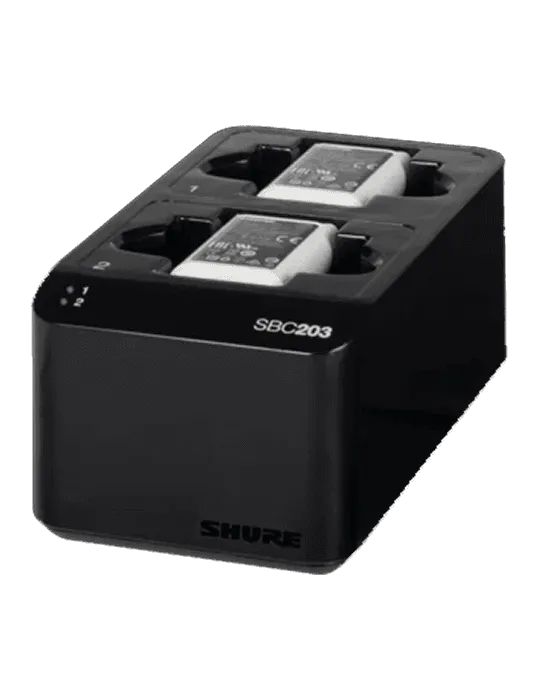  SHURE SBC203-E Chargers - 2-bay charger SLXD1, SLXD2, SB903|MusicGoodDeal 