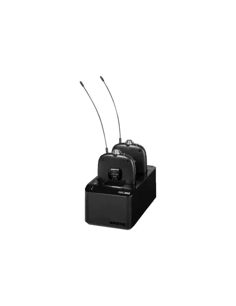  SHURE SBC203-E Chargers - 2-bay charger SLXD1, SLXD2, SB903|MusicGoodDeal 