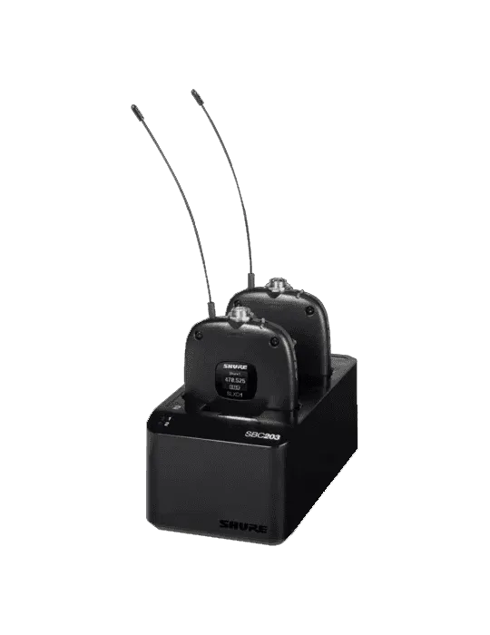  SHURE SBC203-E Chargers - 2-bay charger SLXD1, SLXD2, SB903|MusicGoodDeal 