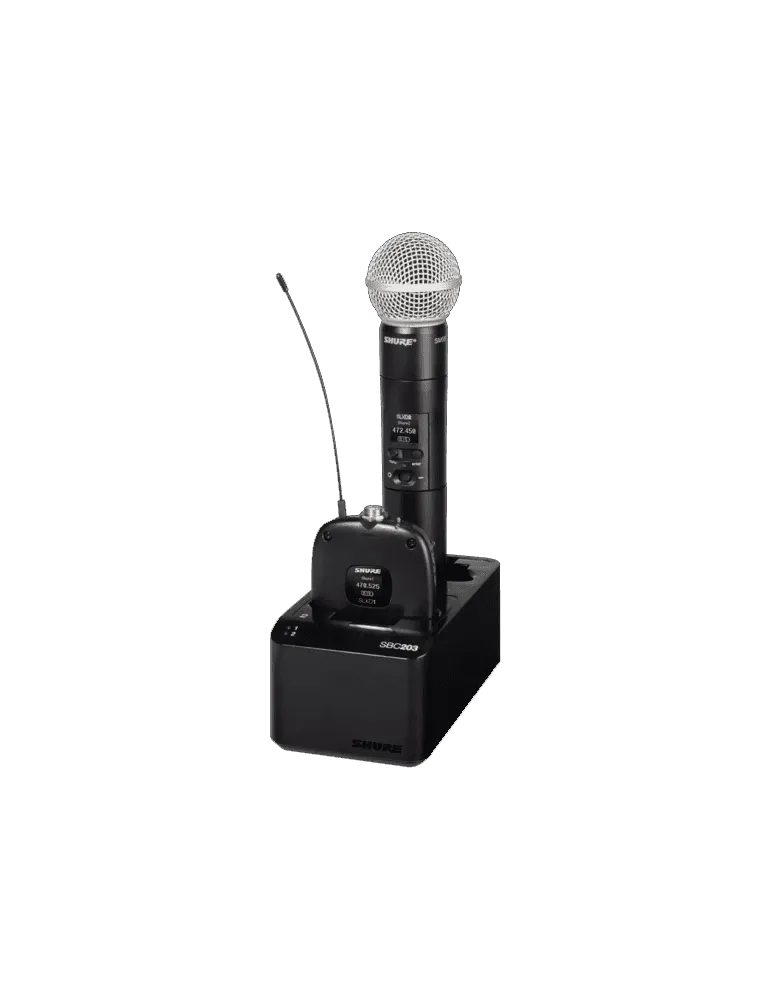  SHURE SBC203-E Chargers - 2-bay charger SLXD1, SLXD2, SB903|MusicGoodDeal 