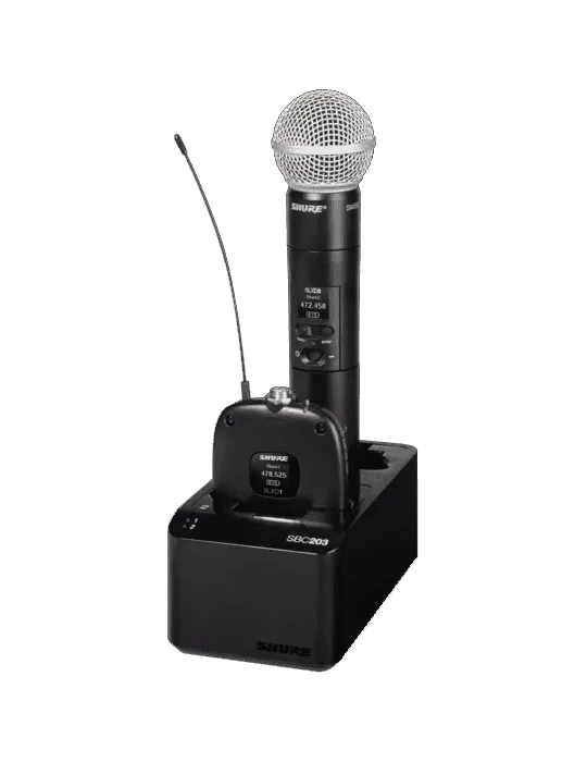  SHURE SBC203-E Chargers - 2-bay charger SLXD1, SLXD2, SB903|MusicGoodDeal 