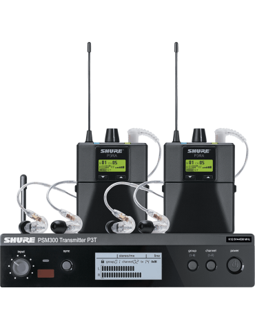 SHURE P3TERA215TWP-K3E Komplettsystem - Twinpack Pro mit SE215CL - K3E-Band|MusicGoodDeal 