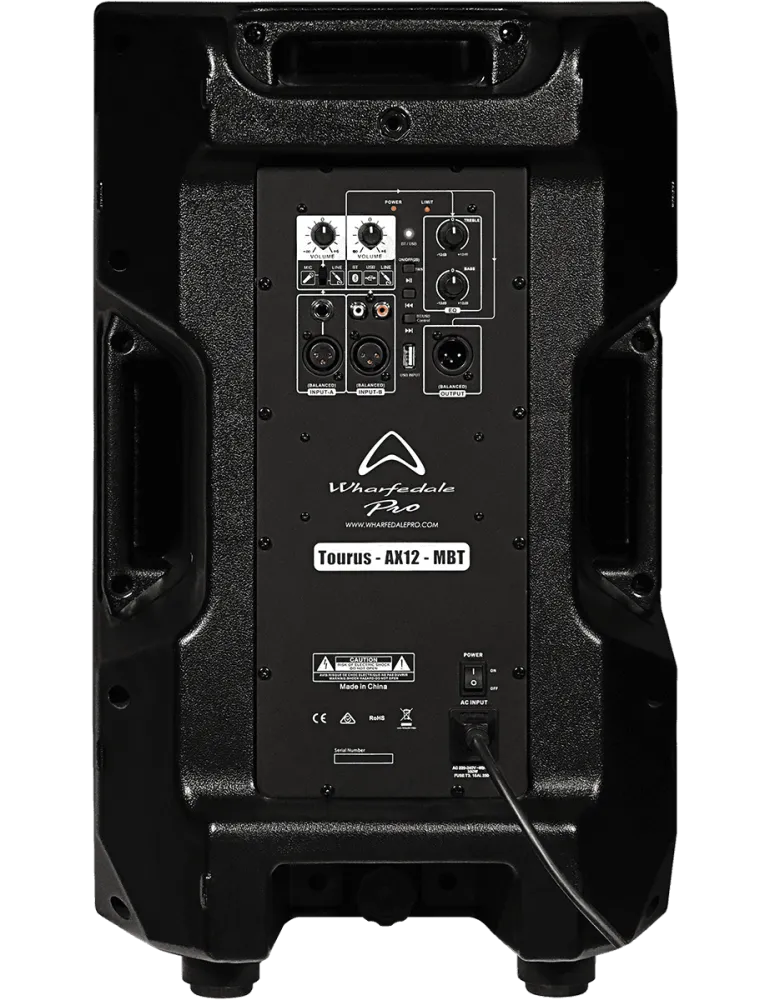  WHARFEDALE PRO TOURUS-AX12-BT 12" bi-amplified 350W - bluetooth|MusicGoodDeal 