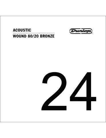 DUNLOP DAB24 Nachschub - Akustik-Saite 80/20 Bronze .024, gewickelt