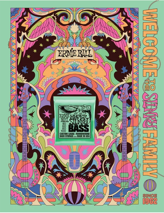  ERNIE BALL POSTER2022-2 POSTER - Format A0 - Hyper Bass|MusicGoodDeal 