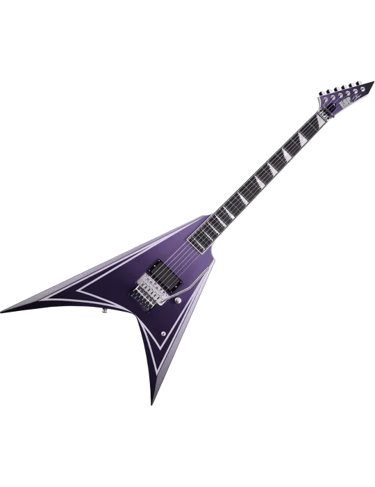  ESP EALEXIHEXED Alexi Laiho - Raso desteñido púrpura con rayas rasgadas|MusicGoodDeal 