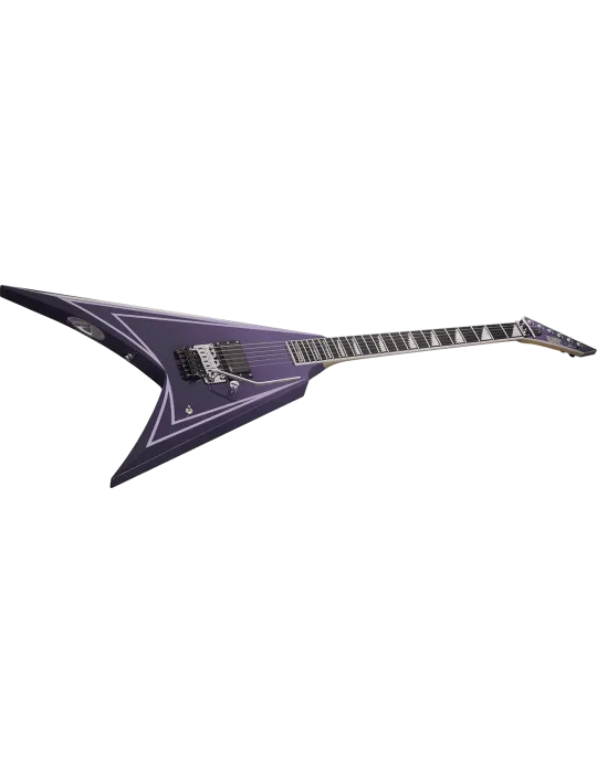  ESP EALEXIHEXED Alexi Laiho - Raso desteñido púrpura con rayas rasgadas|MusicGoodDeal 