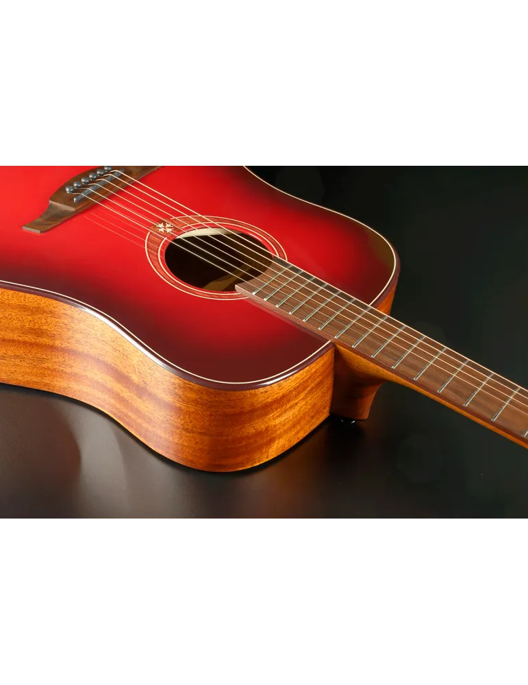  Lâg T-RED-D T-Red - Tramontane Dreadnought Special Edition Red Burst|MusicGoodDeal 