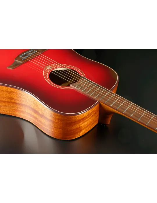  Lâg T-RED-D T-Red - Tramontane Dreadnought Special Edition Red Burst|MusicGoodDeal 