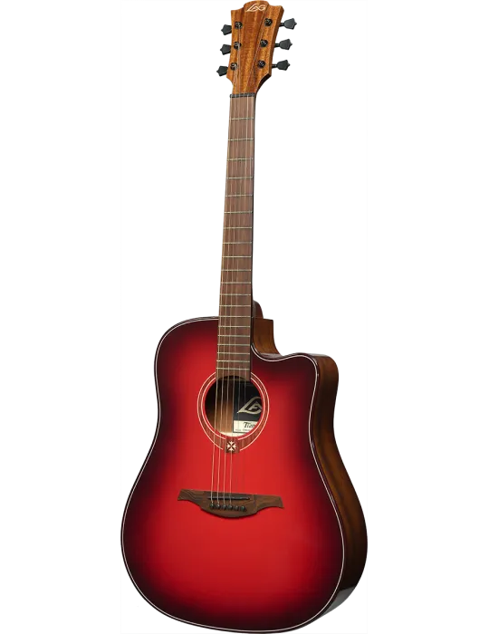  Lâg T-RED-DCE T-Red - Tramontane Dreadnought Cutaway Electro Special Edition Red Burst|MusicGoodDeal 