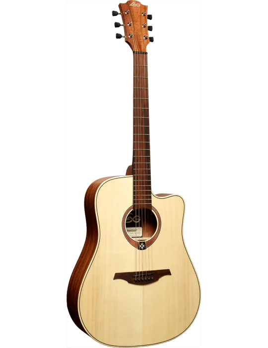  Lâg T70DC-NAT Dreadnought Cutaway Natural|MusicGoodDeal 