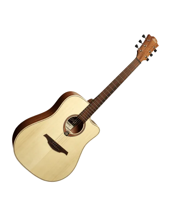  Lâg T70DC-NAT Dreadnought Cutaway Natural|MusicGoodDeal 
