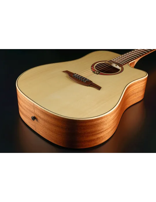  Lâg T70DC-NAT Dreadnought Cutaway Natural|MusicGoodDeal 