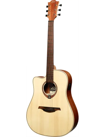  Lâg TL70DCE-NAT Dreadnought Linkshänder Cutaway Electro Natural|MusicGoodDeal 