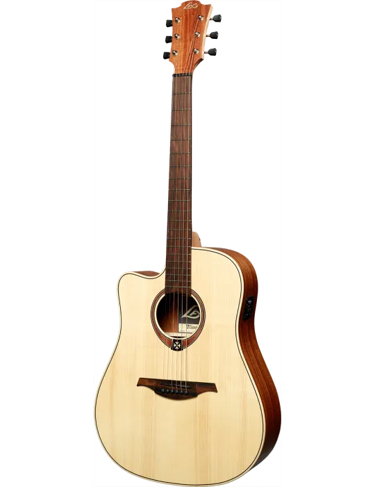  Lâg TL70DCE-NAT Dreadnought Zurdo Cutaway Electro Natural|MusicGoodDeal 