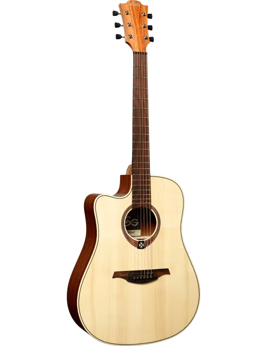  Lâg TL70DCE-NAT Dreadnought Zurdo Cutaway Electro Natural|MusicGoodDeal 