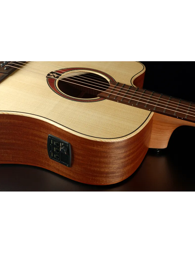  Lâg TL70DCE-NAT Dreadnought Zurdo Cutaway Electro Natural|MusicGoodDeal 