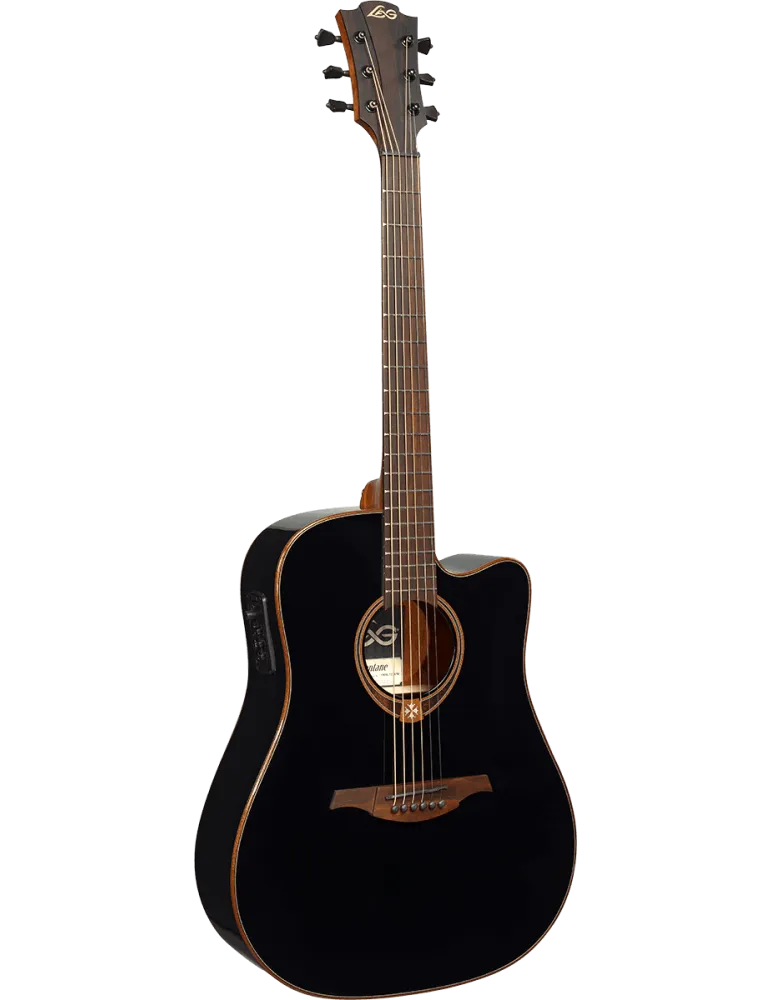  Lâg T118DCE-BLK Dread cutaway electro black|MusicGoodDeal 