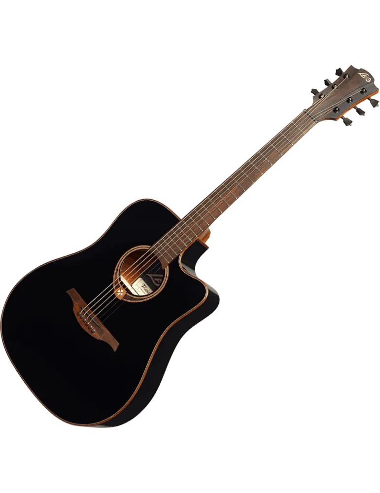  Lâg T118DCE-BLK Dread cutaway electro black|MusicGoodDeal 