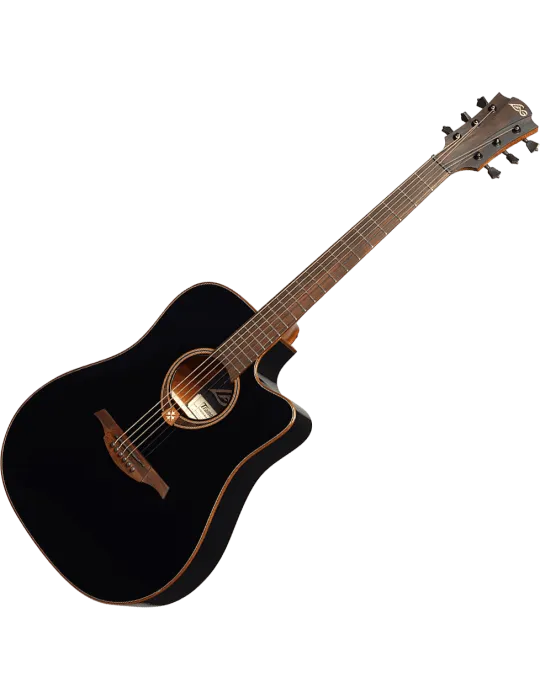  Lâg T118DCE-BLK Dread cutaway electro black|MusicGoodDeal 