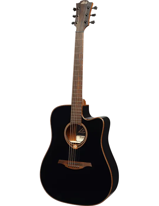  Lâg T118DCE-BLK Dread cutaway electro black|MusicGoodDeal 