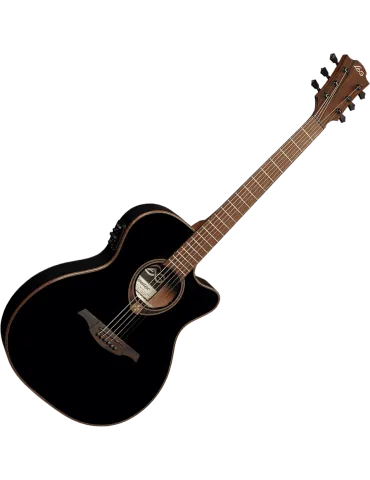  Lâg T118ASCE-BLK Auditorium slim cut electro black|MusicGoodDeal  2