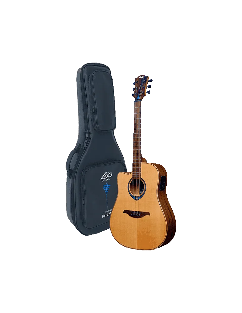  Lâg TLHV15DCE Lefty HyVibe 15 dread cutaway|MusicGoodDeal 