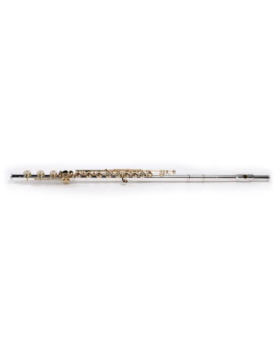  PEARL FLUTE MD925RB/K SILBER - Maesta .925, vergoldete Schlüsselanhänger, Hohlschalen in Reihe, Si-Pfote|MusicGoodDeal 