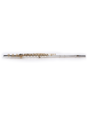  PEARL FLUTE MD925RB/K SILBER - Maesta .925, vergoldete Schlüsselanhänger, Hohlschalen in Reihe, Si-Pfote|MusicGoodDeal 