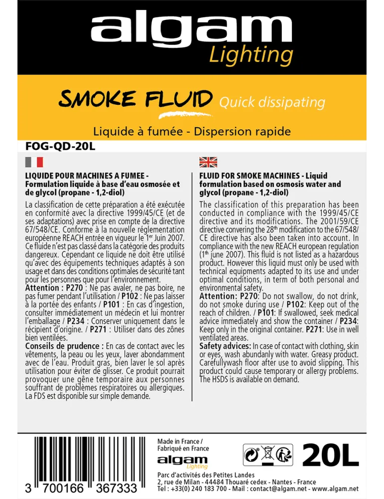 ALGAM LIGHTING FOG-QD-20L | MusicGoodDeal