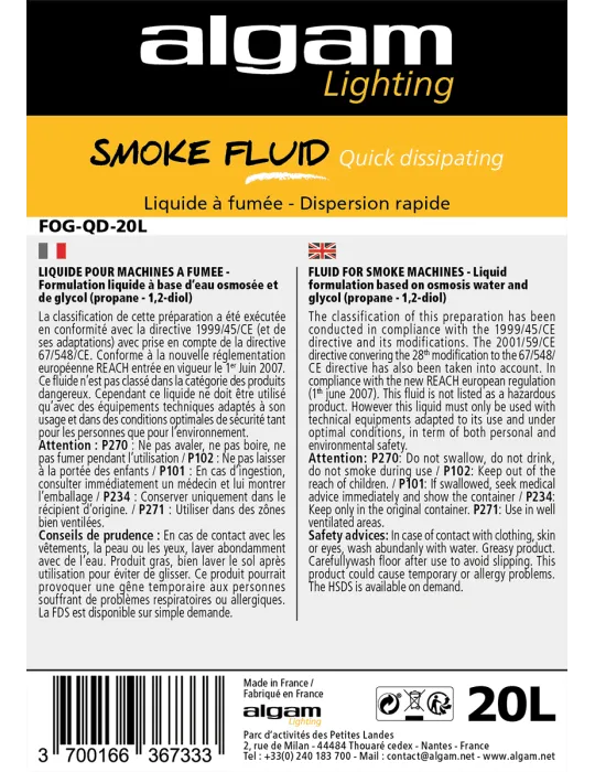 ALGAM LIGHTING FOG-QD-20L | MusicGoodDeal