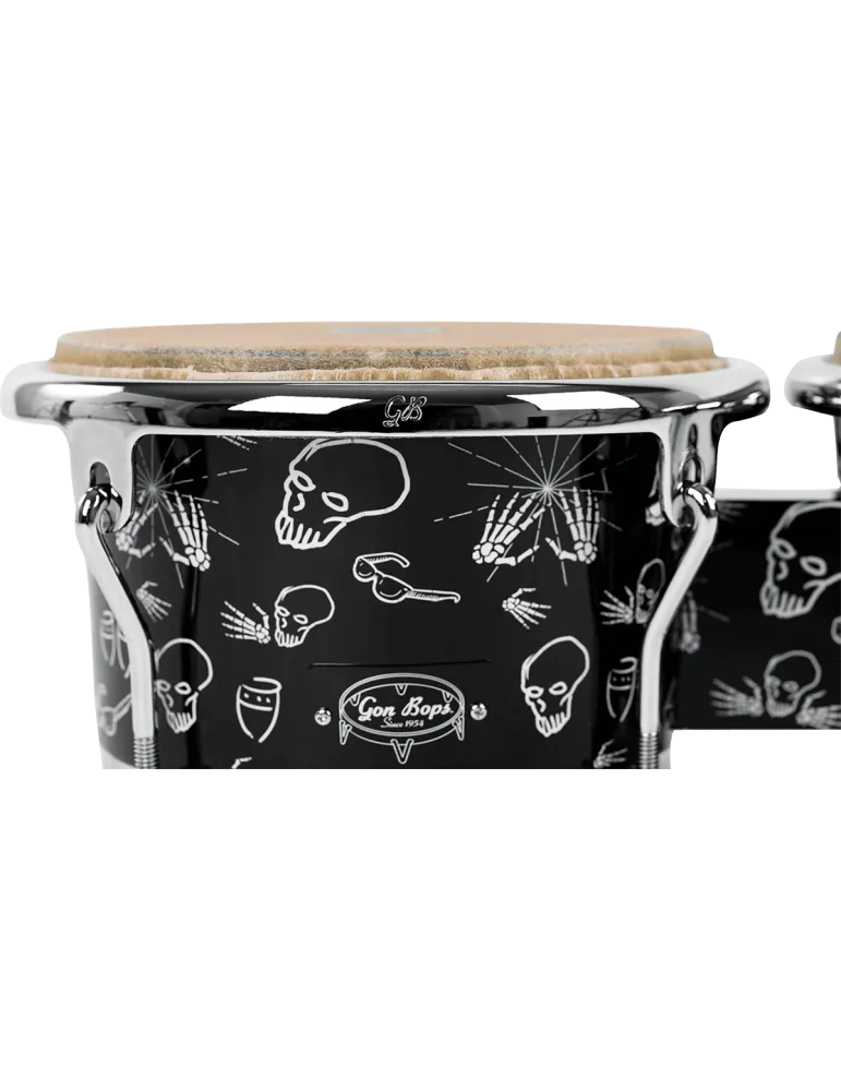  GON BOPS TP0785LC Bongos 7" & 8,5" Asian Oak / Black Custome Lenny Castro|MusicGoodDeal 