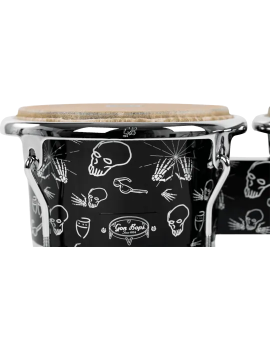  GON BOPS TP0785LC Bongos 7" & 8,5" Asian Oak / Black Custome Lenny Castro|MusicGoodDeal 