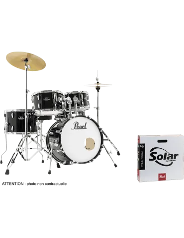 PEARL RSS585CC-31 Batería Junior 18" 5 - Jet Black + pack de platillos Sabian Solar 2