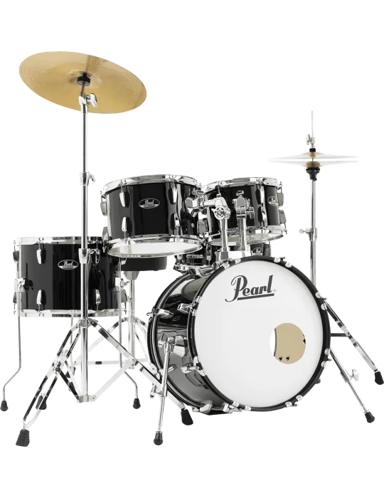  PEARL RSS585CC-31 Batería Junior 18" 5 - Jet Black + pack de platillos Sabian Solar 2|MusicGoodDeal 