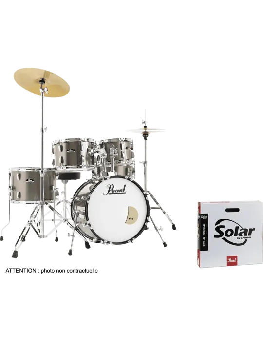  PEARL RSS585CC-707 Batería Junior 18" 5 - Bronce Metálico + pack de platillos Sabian Solar 2|MusicGoodDeal 