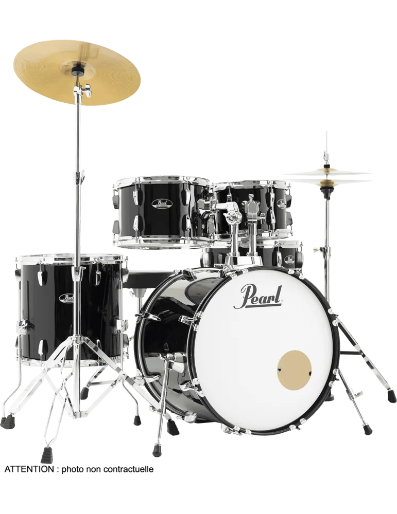  PEARL RSS505CC-31 Fusion 20" 5 Trommeln - Jet Black + Sabian Solar Pack 2 Becken|MusicGoodDeal 