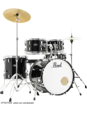  PEARL RSS505CC-31 Batería Fusion 20" 5 - Jet Black + pack de platillos Sabian Solar 2|MusicGoodDeal 