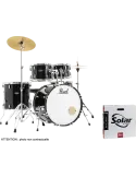  PEARL RSS525SCC-31 Batería Rock 22" 5 - Jet Black + pack de platillos Sabian Solar 2|MusicGoodDeal 