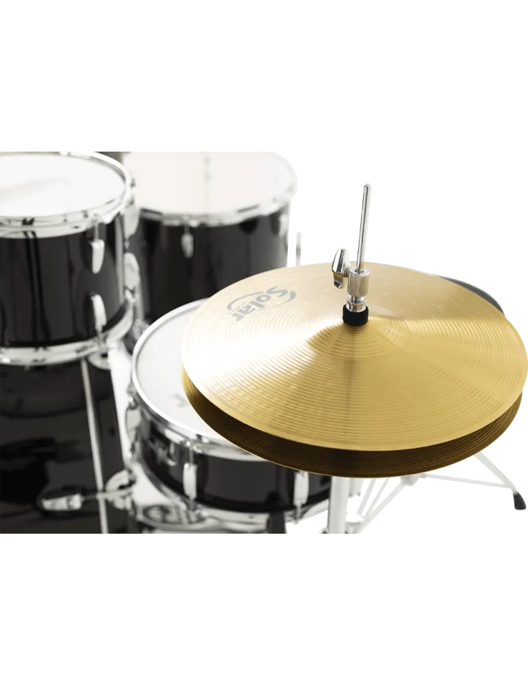  PEARL RSS525SCC-31 Rock 22" 5 Trommeln - Jet Black + Sabian Solar Pack 2 Becken|MusicGoodDeal 