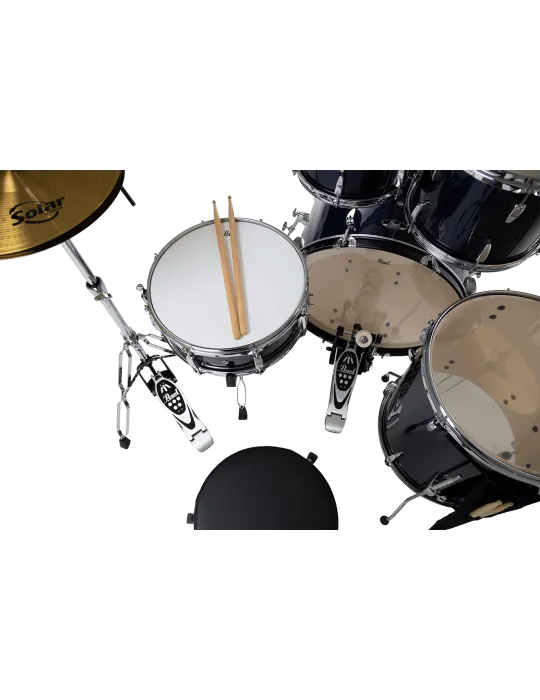  PEARL RSS525SCC-743 Rock 22" 5 Trommeln - Royal Blue Metallic + Sabian Solar Pack 2 Becken|MusicGoodDeal 