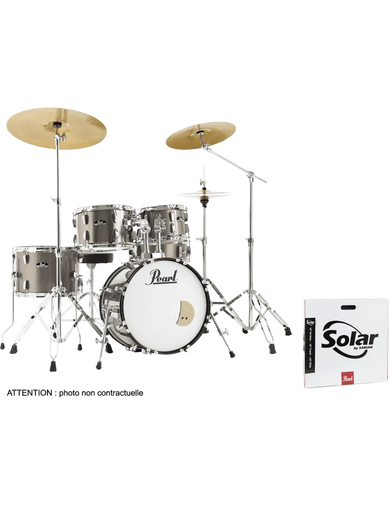  PEARL RSS585BCC-707 Junior 18" 5 Trommeln - Bronze Metallic + B-50 + Sabian Solar Pack 3 Becken|MusicGoodDeal 