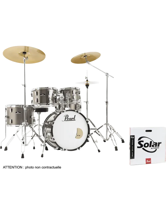  PEARL RSS585BCC-707 Junior 18" 5 Trommeln - Bronze Metallic + B-50 + Sabian Solar Pack 3 Becken|MusicGoodDeal 