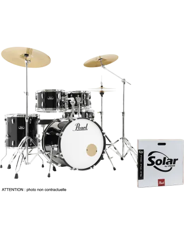 PEARL RSS505BCC-31 Fusion 20" 5 drums - Jet Black + B-50 + Sabian Solar 3 cymbals pack