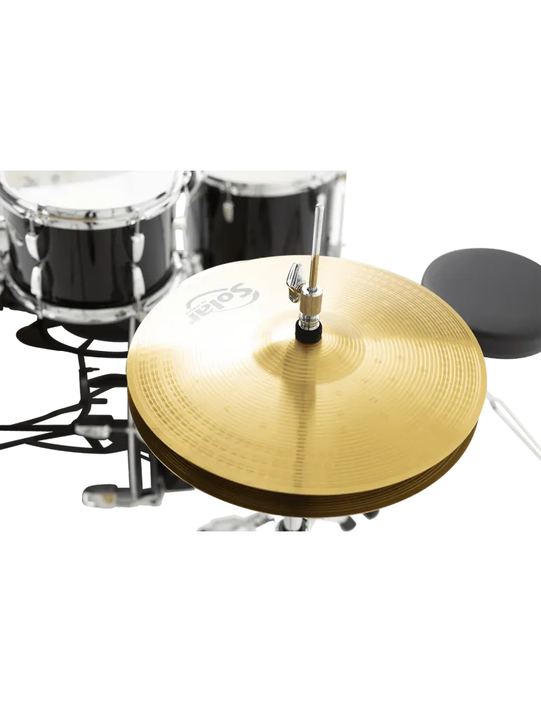 PEARL RSS505BCC-31 Fusion 20" 5 drums - Jet Black + B-50 + Sabian Solar 3 cymbals pack|MusicGoodDeal 