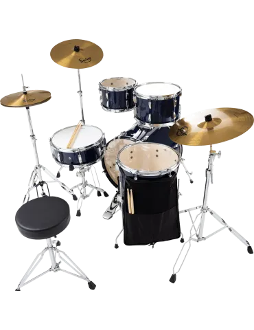  PEARL RSS505BCC-743 Fusion 20" 5 Trommeln - Royal Blue Metallic + B-50 + Sabian Solar Pack 3 Becken|MusicGoodDeal  2