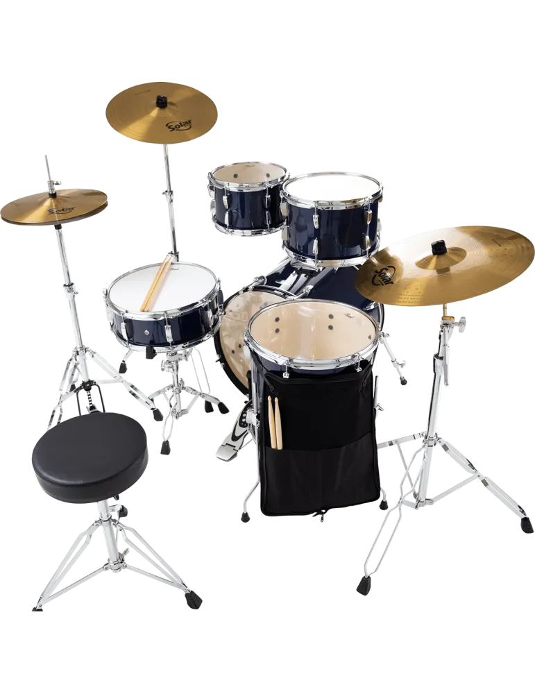  PEARL RSS505BCC-743 Fusion 20" 5 Trommeln - Royal Blue Metallic + B-50 + Sabian Solar Pack 3 Becken|MusicGoodDeal 