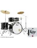  PEARL RSS525SBCC-31 Rock 22" 5 Trommeln - Jet Black + B-50 + Sabian Solar Pack 3 Becken|MusicGoodDeal 