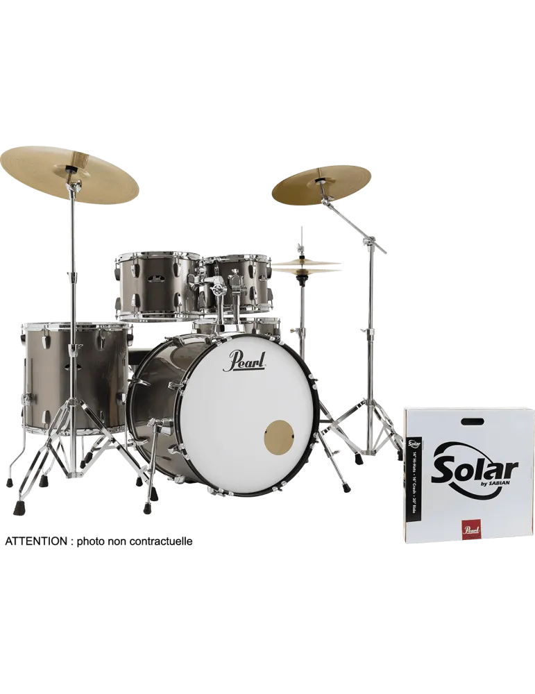  PEARL RSS525SBCC-707 Rock 22" 5 Trommeln - Bronze Metallic + B-50 + Sabian Solar 3-Becken-Paket|MusicGoodDeal 