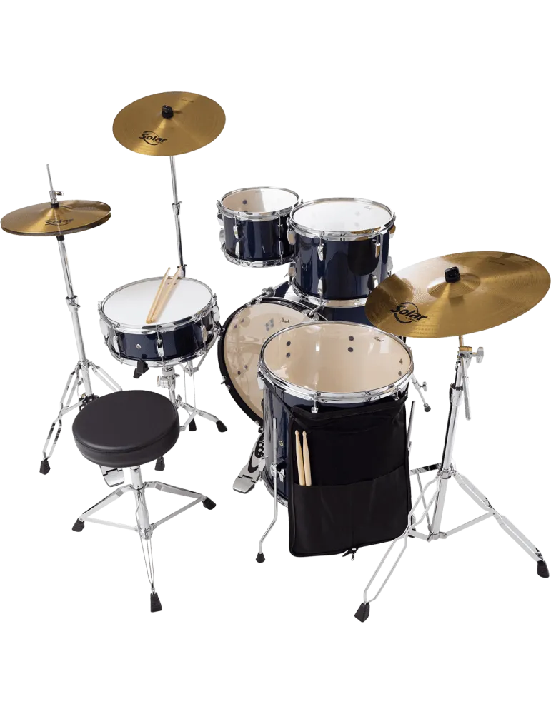  PEARL RSS525SBCC-743 Rock 22" 5 Trommeln - Royal Blue Metallic + B-50 + Sabian Solar Pack 3 Becken|MusicGoodDeal 